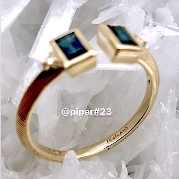 Brand New in Box Judith Ripka Classic 14K Gold Sapphire & Diamond Ring - Picture 5 of 9